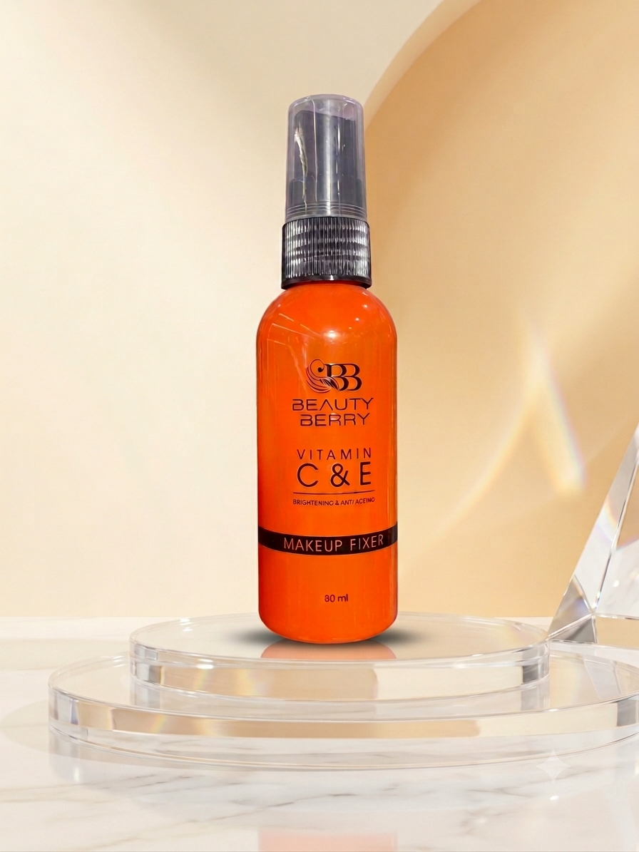 Beauty Berry Vitamin C & E Makeup Fixer Spray – 80ml | Long-Lasting Makeup Setting Spray