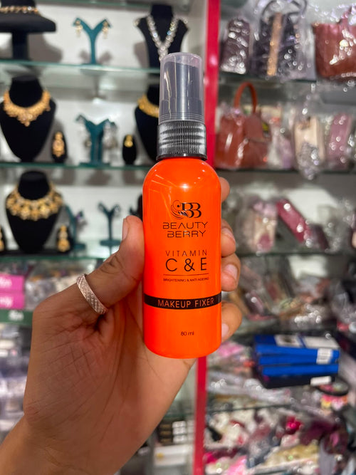 Beauty Berry Vitamin C & E Makeup Fixer Spray – 80ml | Long-Lasting Makeup Setting Spray